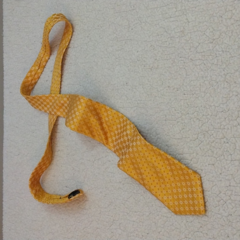 Canali Yellow/Gold Geometric Silk Tie (Made in Italy) - Picture 2 of 9
